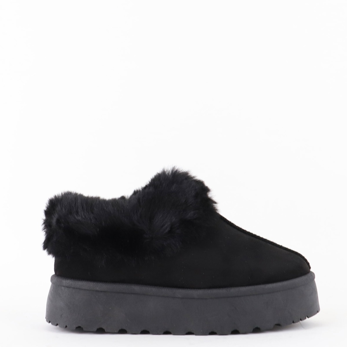 Γυναικεία μποτάκια με γούνα xd7208 ΜΑΥΡΟ